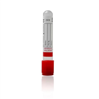 3,4,5ml玻璃真空红色盖帽血液收集管与凝块活化剂