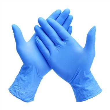 蓝色无菌防护一次性医用检查丁腈手套