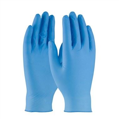 一次性防水蓝丁腈PVC混合乙烯基合成手套
