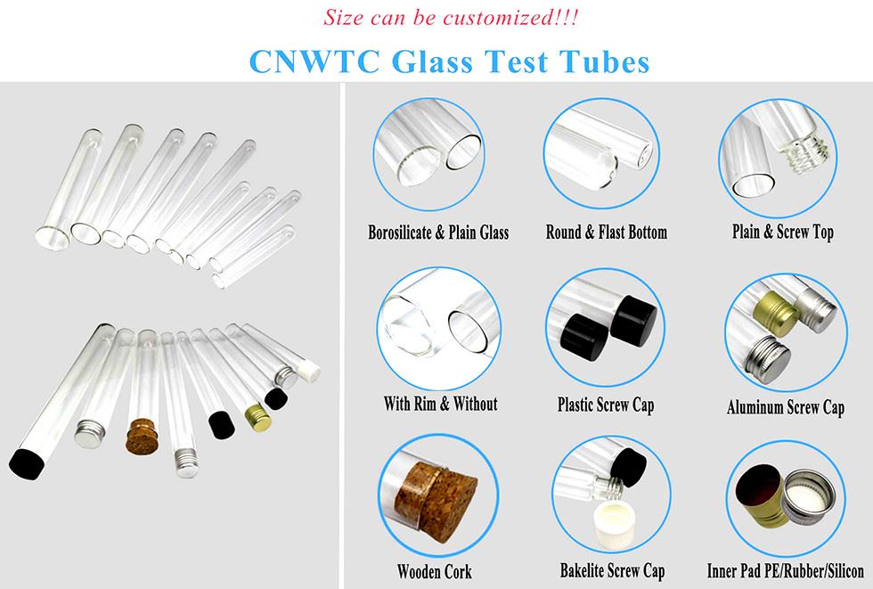 Glass test tube with aluminum cap