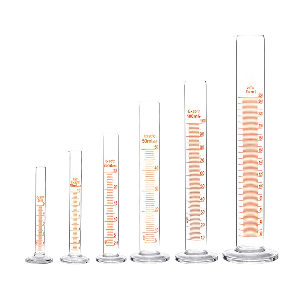 Laboratory Transparent Glass Measuring Cylinder