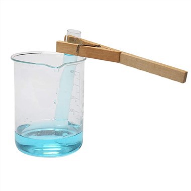 Reagenzglas来自霍尔兹、格拉斯,18厘米,2 cm-Rohr Reagenzglasklemme