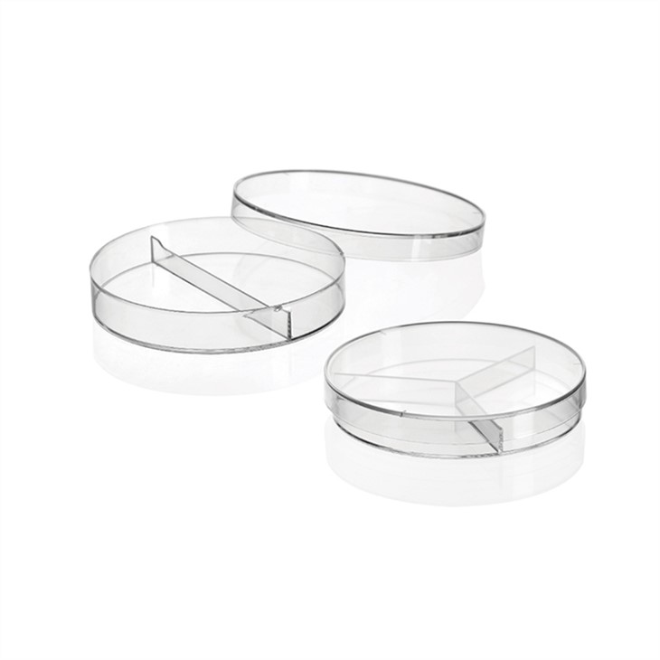 用盖子抛光圆形透明石英玻璃培养皿