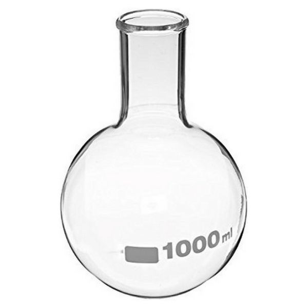 Lab Glass Flat Bootom Long Narrow Neck Boiling Flask