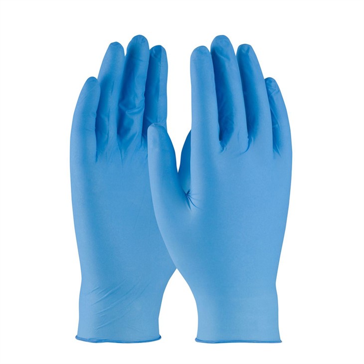 丁腈检测无粉手套多功能无粉无乳胶M 4.5g蓝黑色合成丁腈乙烯基手套