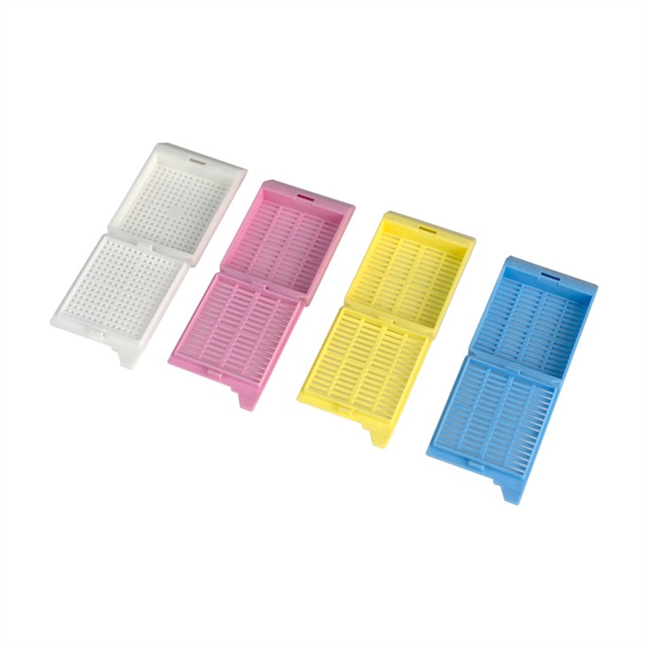Hot Sale Disposable Plastic Tissue Embedding Cassette Square Holes for Medical