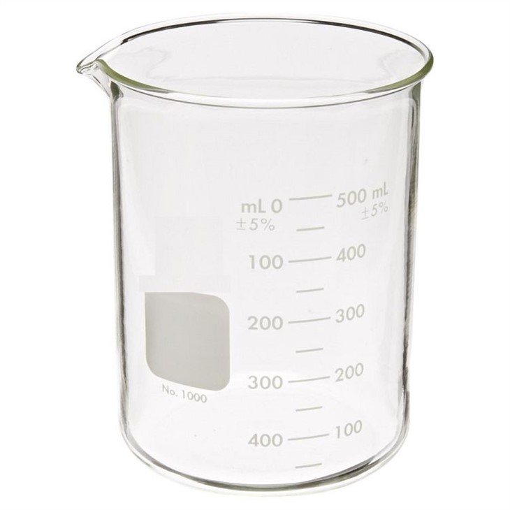 Tall Form Polishing Clear Borosilicate Glass Beaker with Graduation for Lab