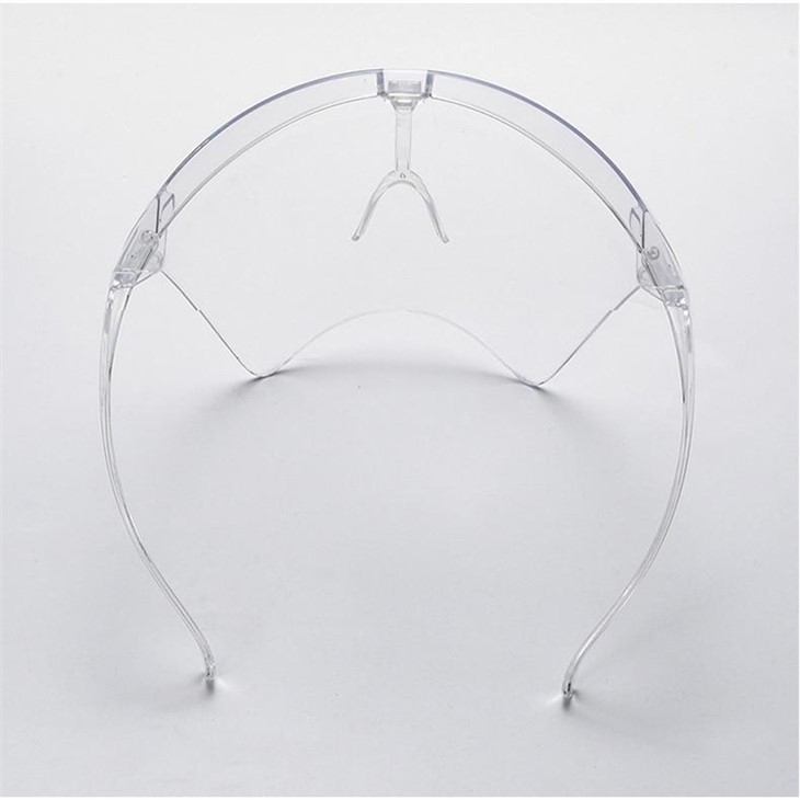 时尚半框架防雾塑料透明透明面罩耳脸屏蔽眼镜