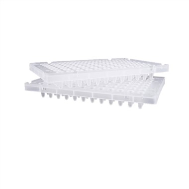 透明白色96孔塑料反应0.1ml 0.2ml PCR板与半裙