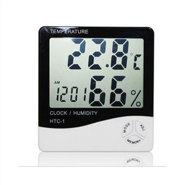 Digital Temperature Humidity Meter HTC-1 HTC-2 Thermometer Hygrometer With Alarm Clock